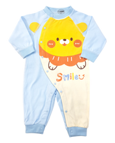 Cotton Long Sleeve Sleeper Baby Cartoon With Smile Print