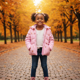 Girls Sando - Pink Jacket