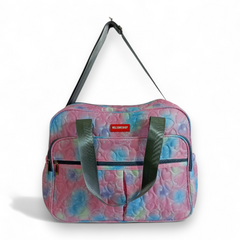 Quilted Pastel Heart Print Diaper Bag / Mother Bag