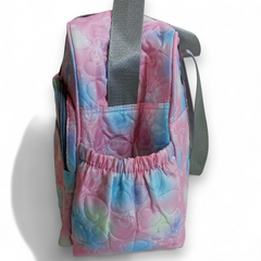 Quilted Pastel Heart Print Diaper Bag / Mother Bag