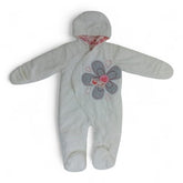 White Plush Hooded Romper