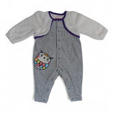Cozy Owl Applique Baby Romper