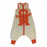 Sleeveless Romper with Legs and Front Zipper