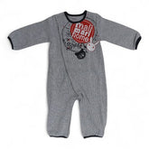 Grey Romper with Bunny Graphic