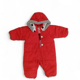 Cozy & Warm Red Padded Baby Snowsuit
