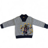 Cool Robot Graphic Kids' Grey Sweatshirt