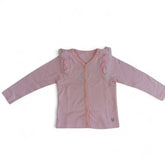 Adorable Ruffled Pink Cardigan for Baby Girls