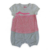 Cozy Baby Romper with Knit-Print Panel