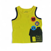 Parrot Green Toddler Vest with Grey Shorts