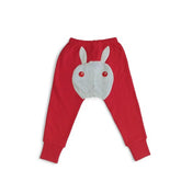 Adorable Red Bunny Harem Pants for Kids