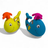 Cheerful Whale Plush Toy with Rainbow and Hearts