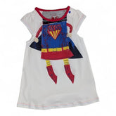 Playful Superhero Graphic Sleeveless T-Shirt Dress