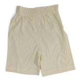 Cream/Beige Cotton Baby Shorts with Rabbit Logo