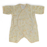Yellow Cotton Kimono-Style Romper