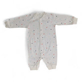 White Multi-Color Confetti Dot Baby Romper