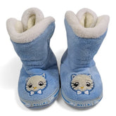 Cozy Light Blue "Maleng" Bear Infant Booties