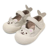 Sweet White Heart Rabbit Soft Sole Mary Jane Baby Shoes