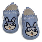 Soft Sole Blue Bunny Baby Booties