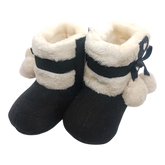 Winter Snow Baby 2-Colors Warm Fluff Balls Indoor Cottton Soft Rubber Sole Baby Shoes
