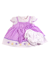 Polka Dot Girl Dress (Purple)