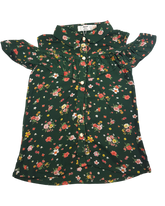 Casual Puff Short Sleeves Printed Multicolor, Top