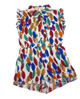 Tropical Print A-Line Dress