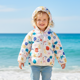 Girls Multi Printing Winter Jacket