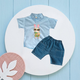 Boy Rabbit T-Shirt & Nicker (Blue)
