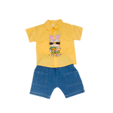 Boy Rabbit T-Shirt & Nicker (Yellow)