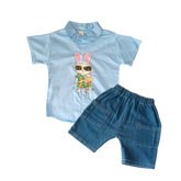 Boy Rabbit T-Shirt & Nicker (Blue)