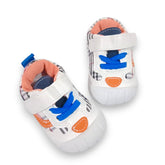 Adorable Plaid & White Baby Walker Shoes with Velcro Closure