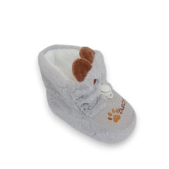 Adorable Bear-Themed Anti-Slip Baby/Boy Booties/Shoes - Soft & Warm Fleece Crib Shoes