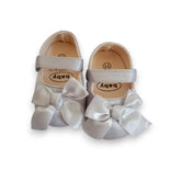Adorable Grey Bowknot Baby Girl Mary Jane Shoes