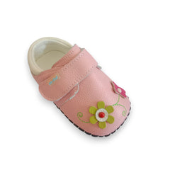 Adorable Pink Floral Soft Sole Baby Pre-Walker Shoes