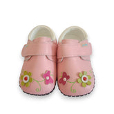 Adorable Pink Floral Soft Sole Baby Pre-Walker Shoes