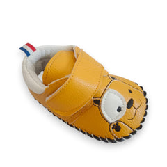 Adorable Yellow/Mustard Dog-Face Baby First Walker Shoes