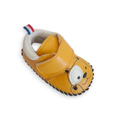 Adorable Yellow/Mustard Dog-Face Baby First Walker Shoes