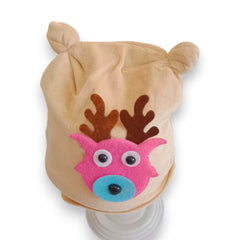 Adorable Brown Plush Reindeer Beanie Hat/Cap for Kids
