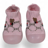 Pink Knitted Anti-Slip Baby Walking Sock Shoes