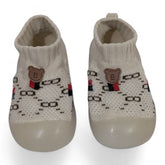 Brown Knitted Anti-Slip Baby Walking Sock Shoes