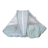 Portable Baby Bed with Zip-Up Mosquito Net & Head Support Pillow