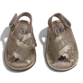 Sparkle-Steps Scalloped Glitter Sandals