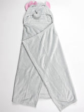 Pink Elephant Hooded Fleece Blanket