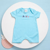 Blue Hello Half Romper