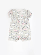 Cute Whales Girl Half Romper