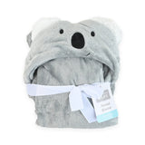 Grey Kuala Hooded Fleece Blanket