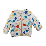 Girls Multi Printing Winter Jacket