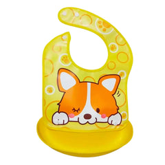 Food Catcher Bib Yellow Kitty