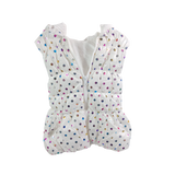 Polka Dot Hooded Puffer Vest