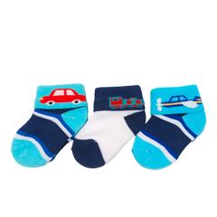 Multi Stripes Pack of 3 Cotton Baby Socks